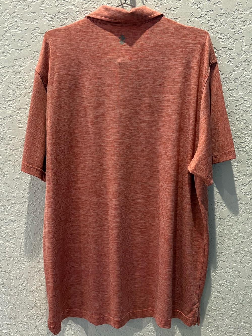 Izod Men's Heathered Coral Polo - Picture 3 of 6